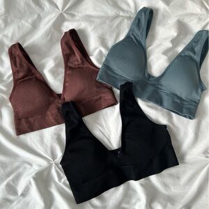 Amazon Women's Crop Tops - Black, Brown, Blue